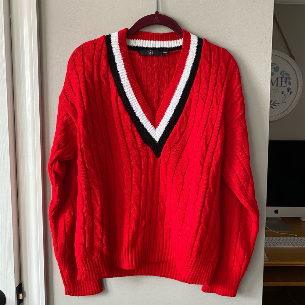 Missguided ASOS Red Collegiate Sweater